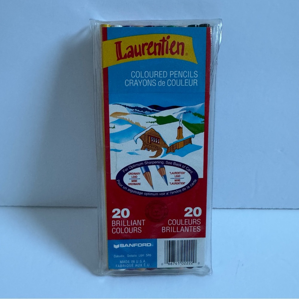 90's Vintage New, Unopened, Unsharpened Laurentien Coloured Pencils Set (rare)